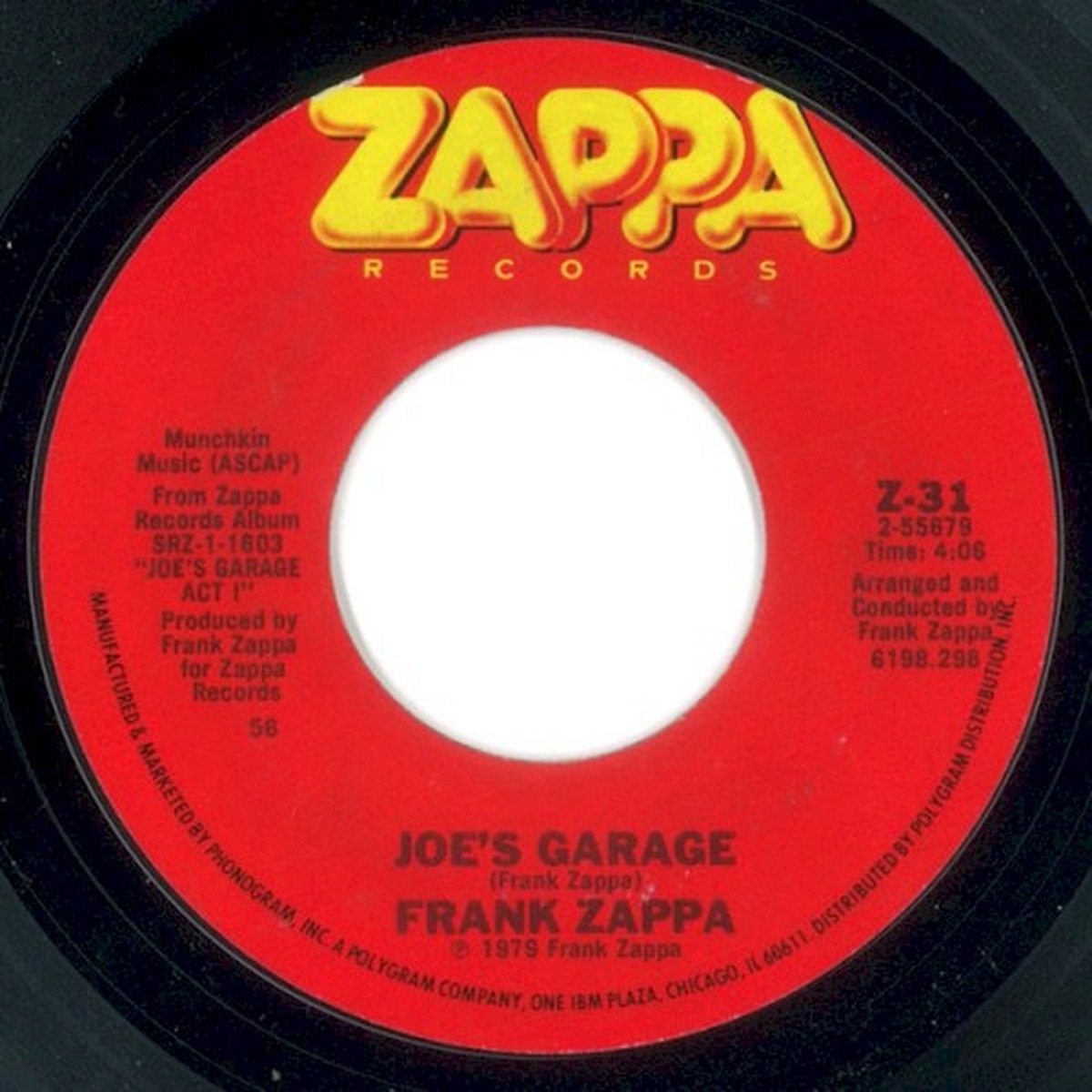Joe's Garage by Frank Zappa album cover