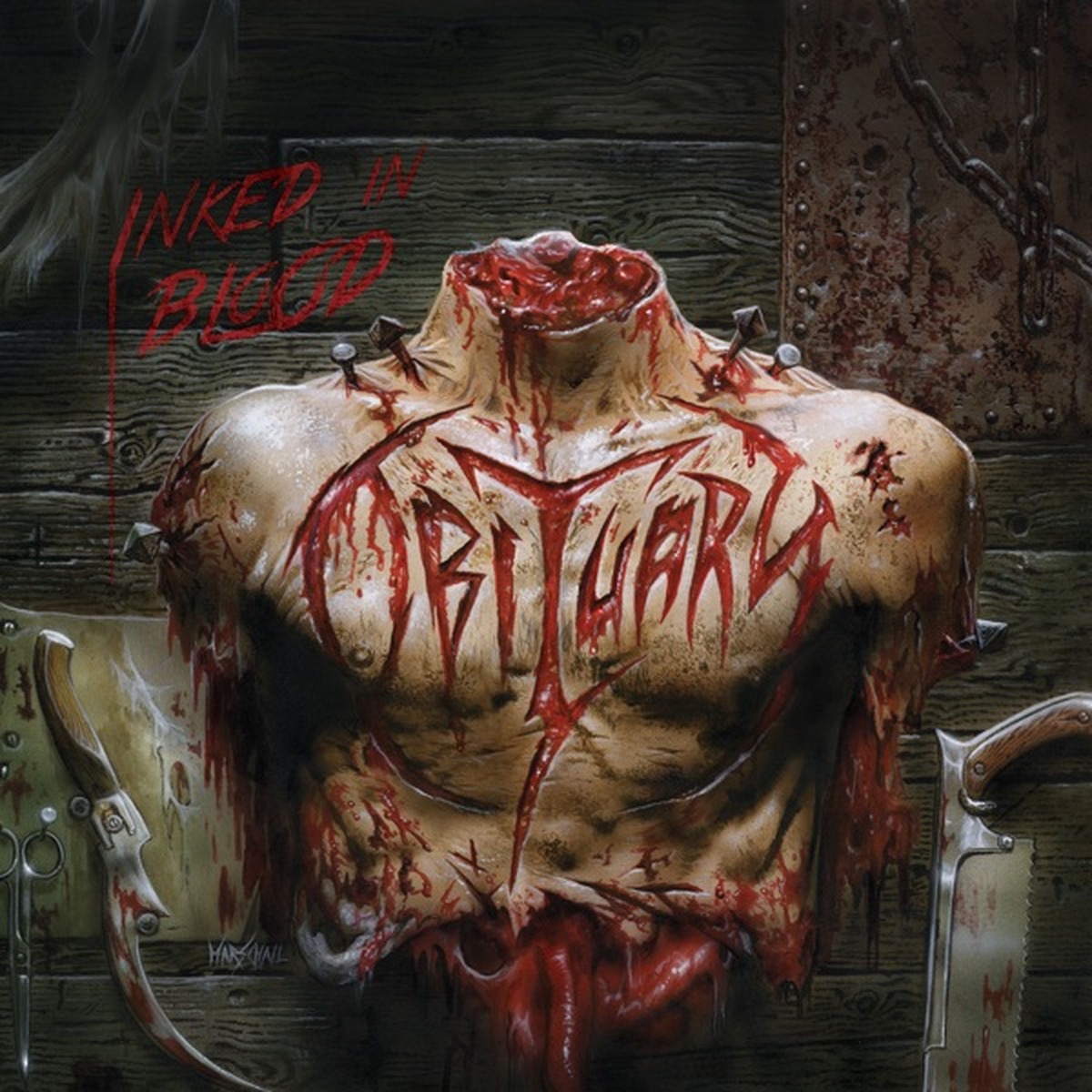 Inked in Blood by Obituary album cover