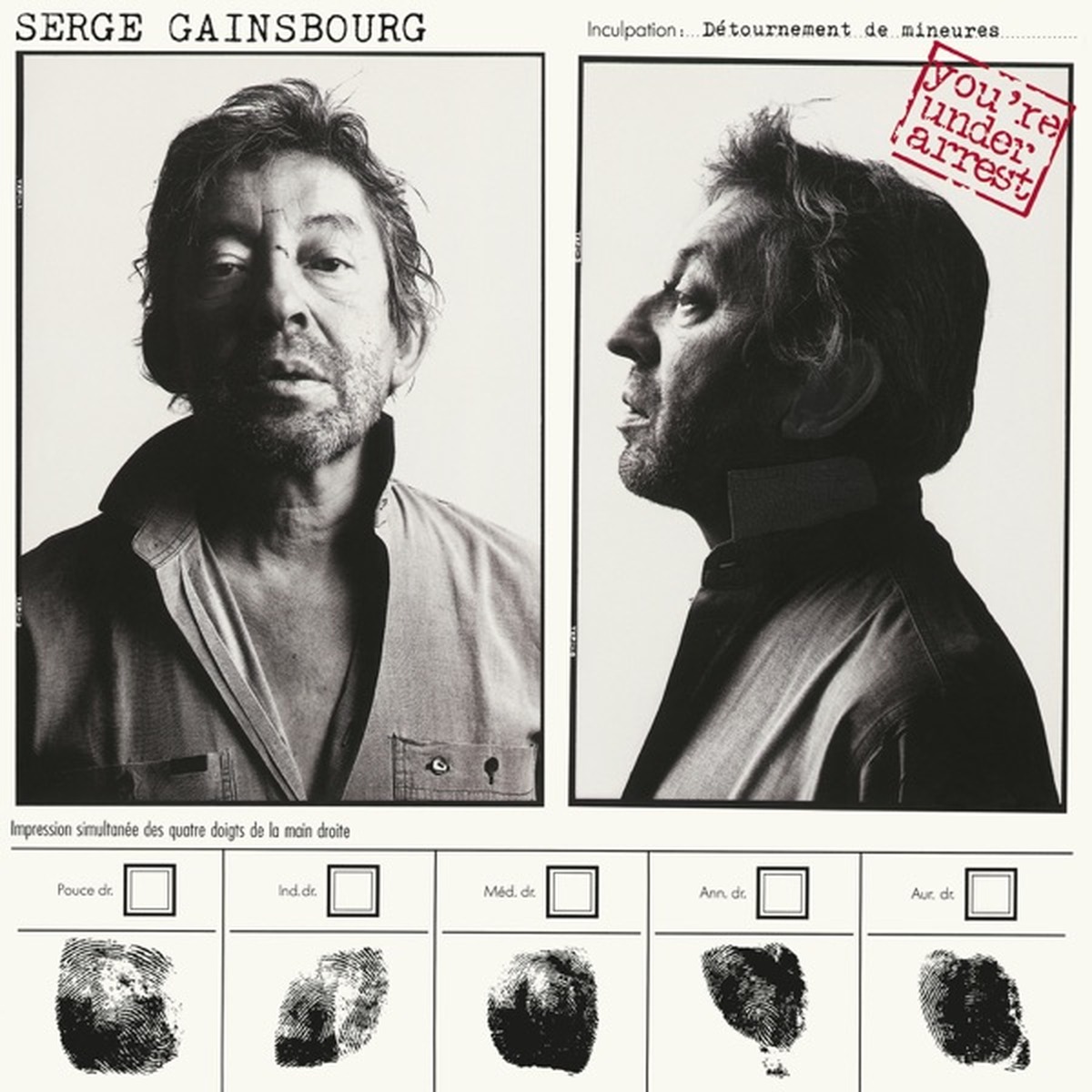 You're Under Arrest by Serge Gainsbourg album cover
