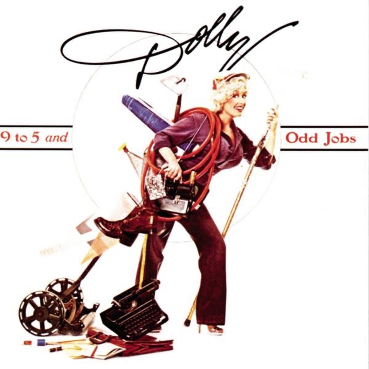 9 to 5 and Odd Jobs by Dolly Parton album cover