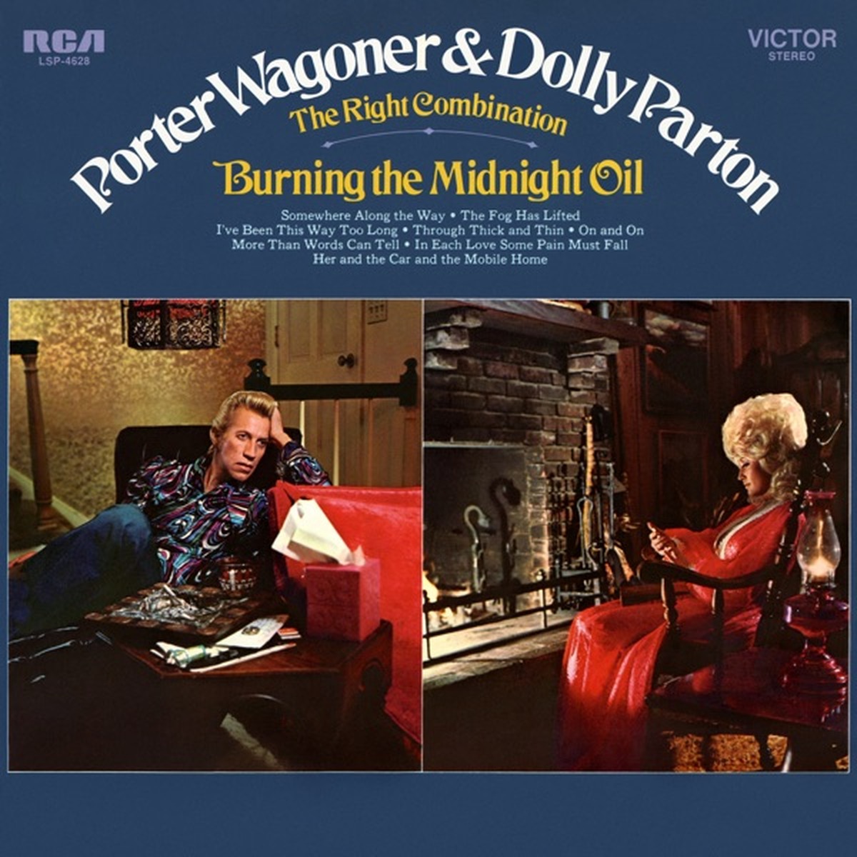 The Right Combination • Burning the Midnight Oil by Dolly Parton album cover