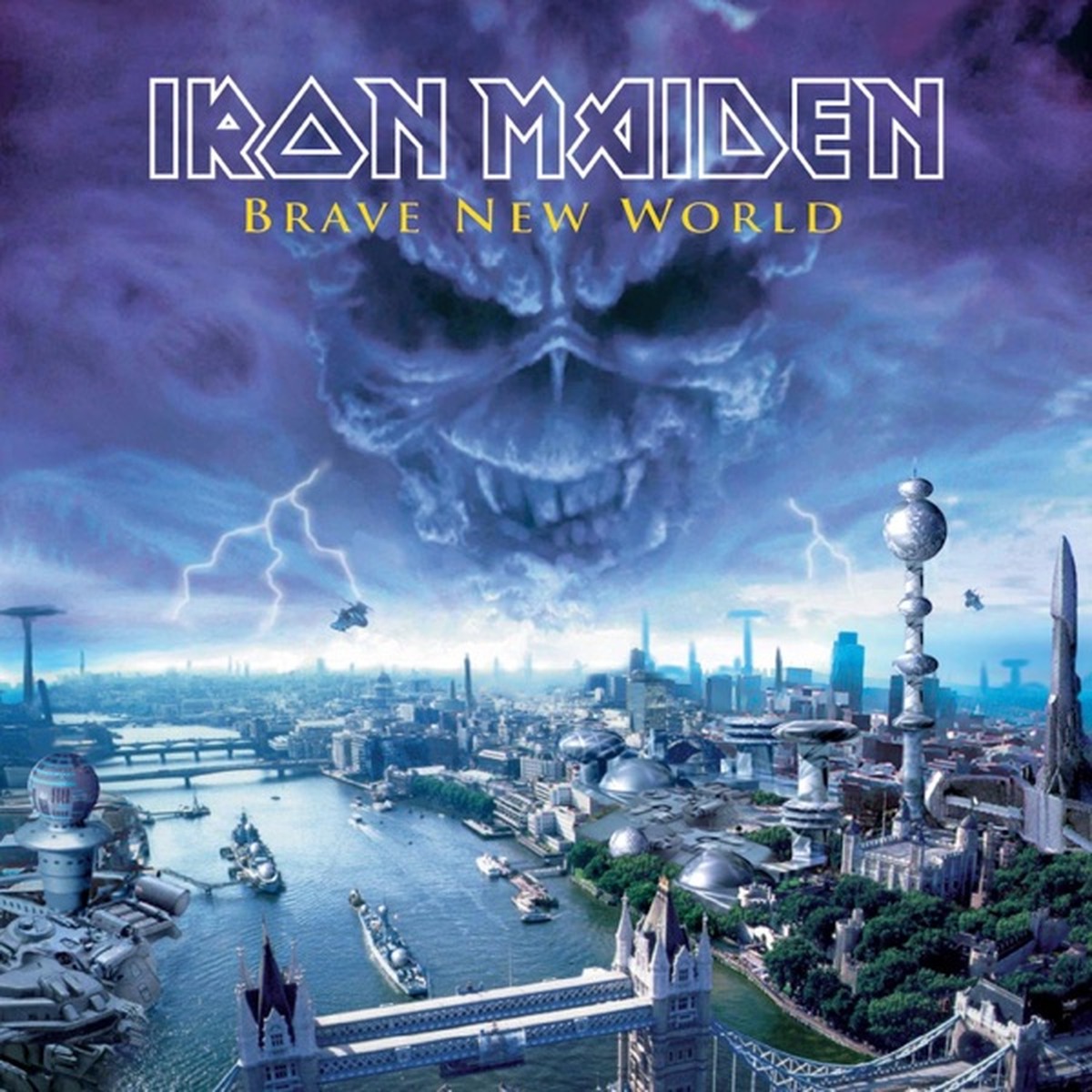 Brave New World (Iron Maiden album) by Iron Maiden album cover