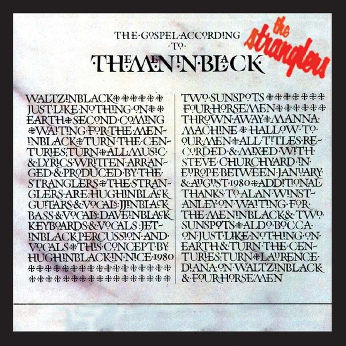 The Gospel According to the Meninblack by The Stranglers album cover