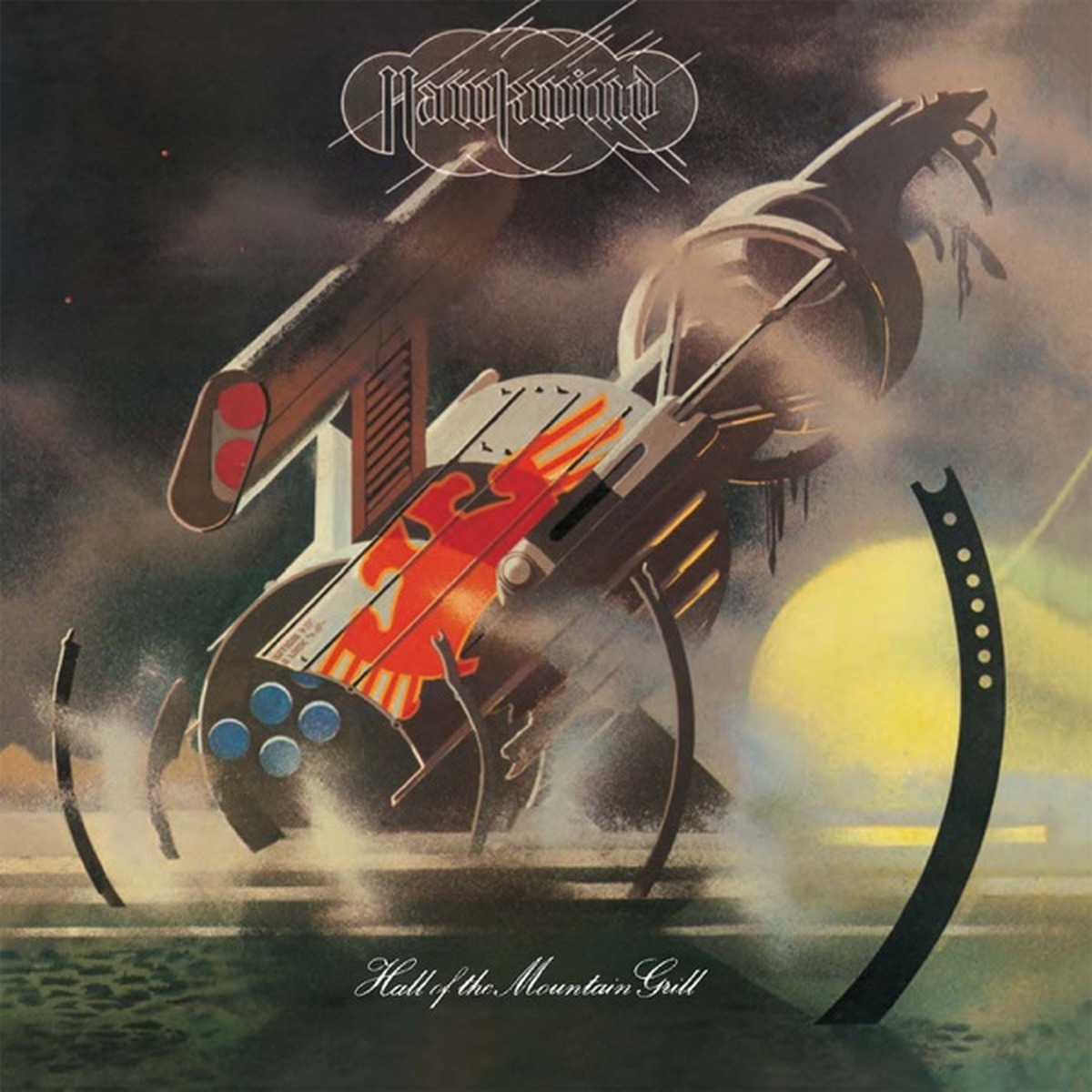 Hall of the Mountain Grill by Hawkwind album cover