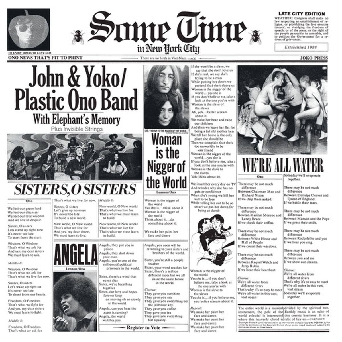 Some Time in New York City by John Lennon and Yoko Ono album cover