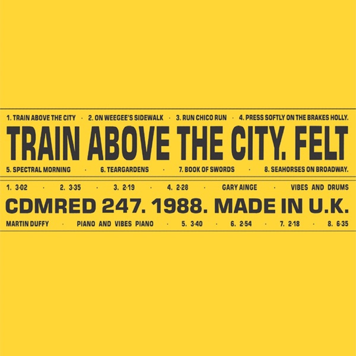 Train Above the City by Felt album cover