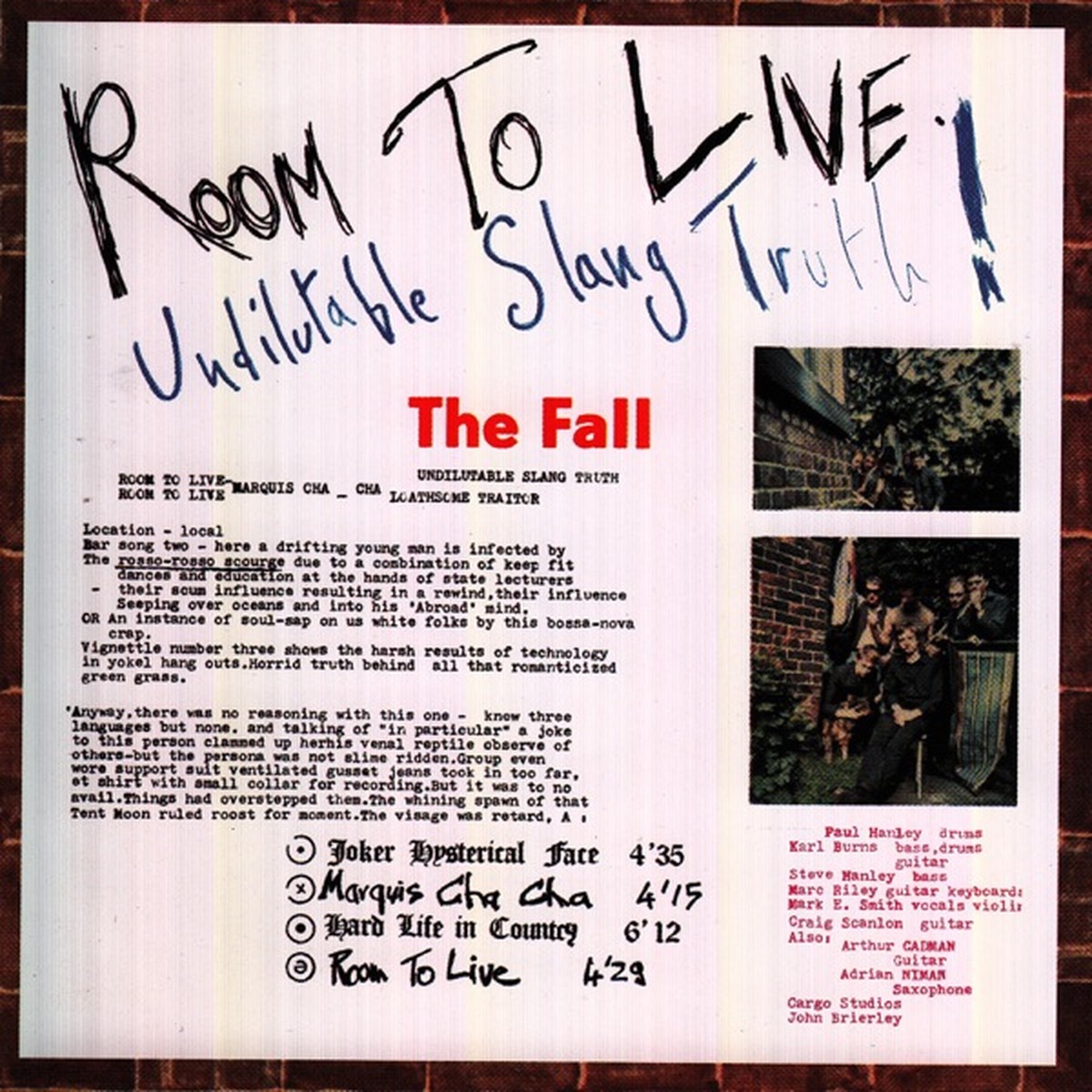 Room to Live by The Fall album cover
