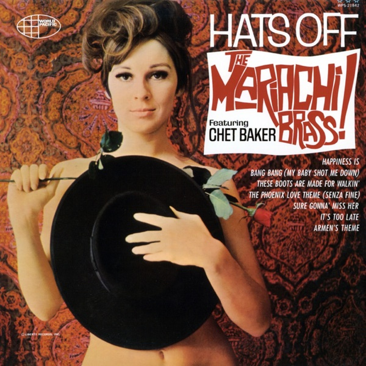 Hats Off by Chet Baker and the Mariachi Brass album cover
