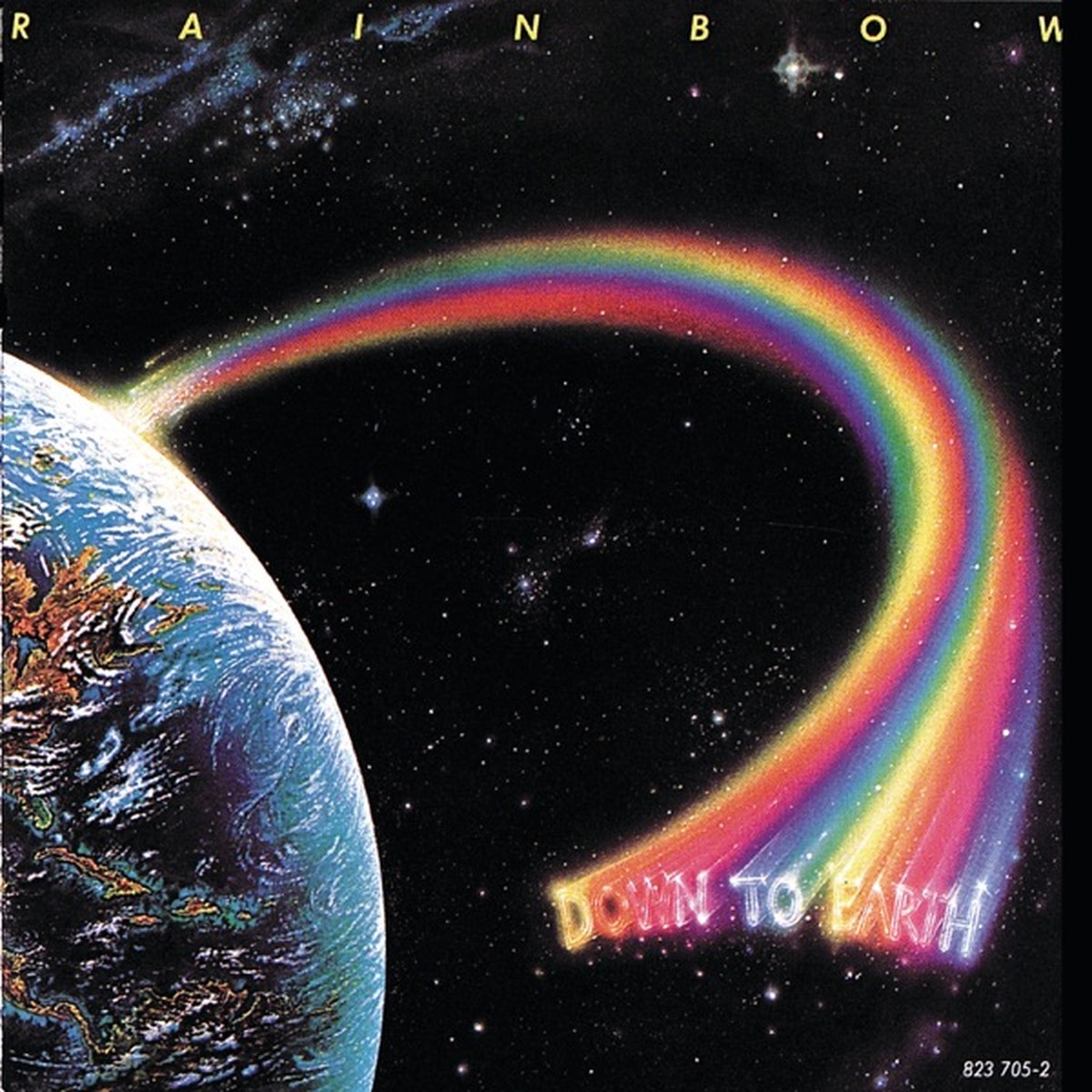Down to Earth by Rainbow album cover