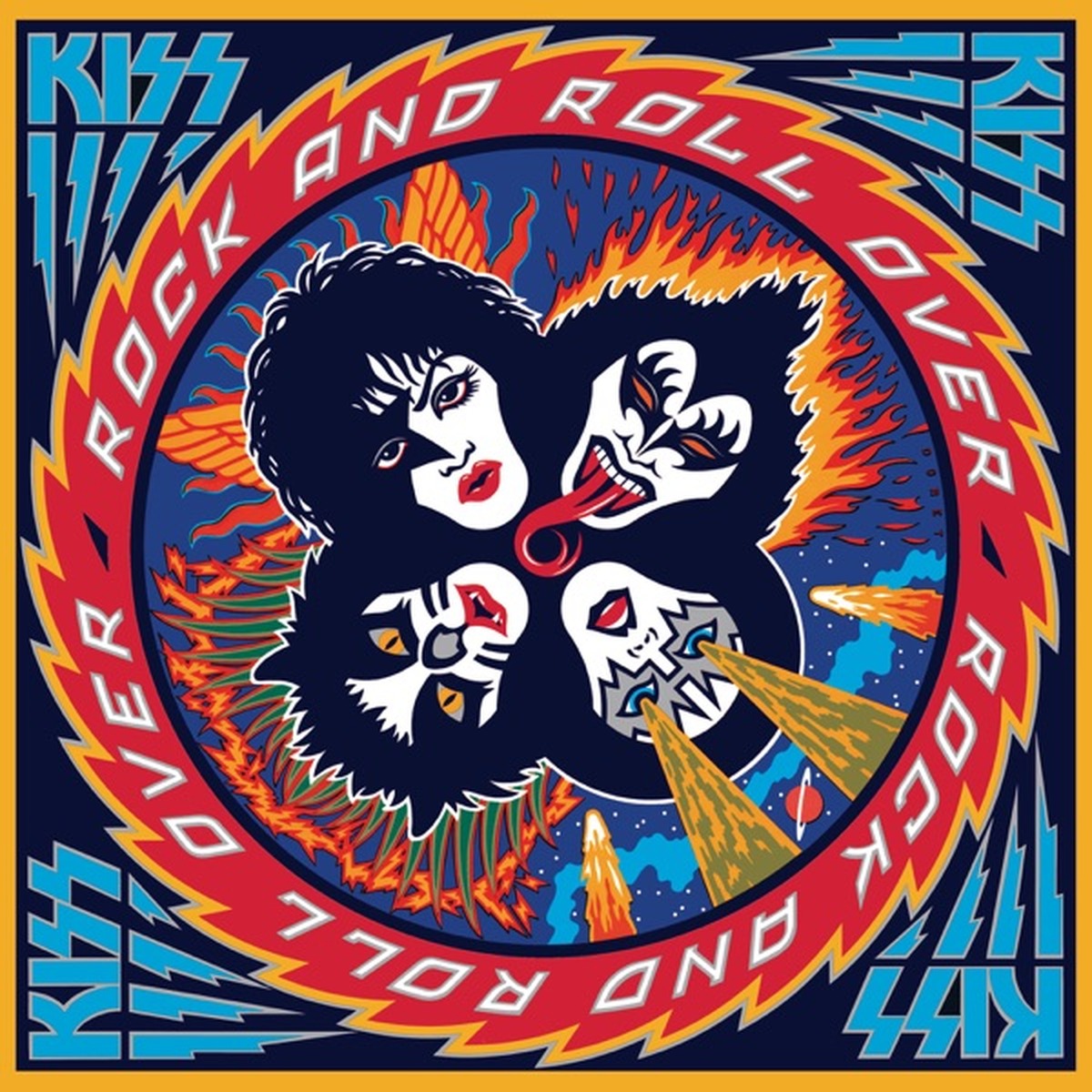 Rock and Roll Over by Kiss album cover