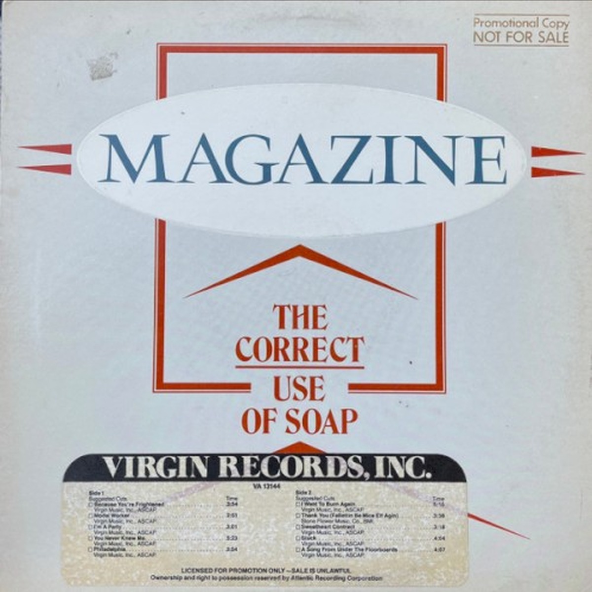 The Correct Use of Soap by Magazine album cover