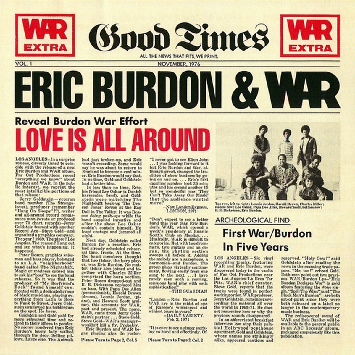 Love Is All Around by War